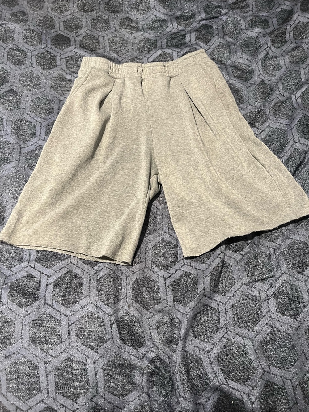Men's Athletic Terry Shorts in Light Gray
